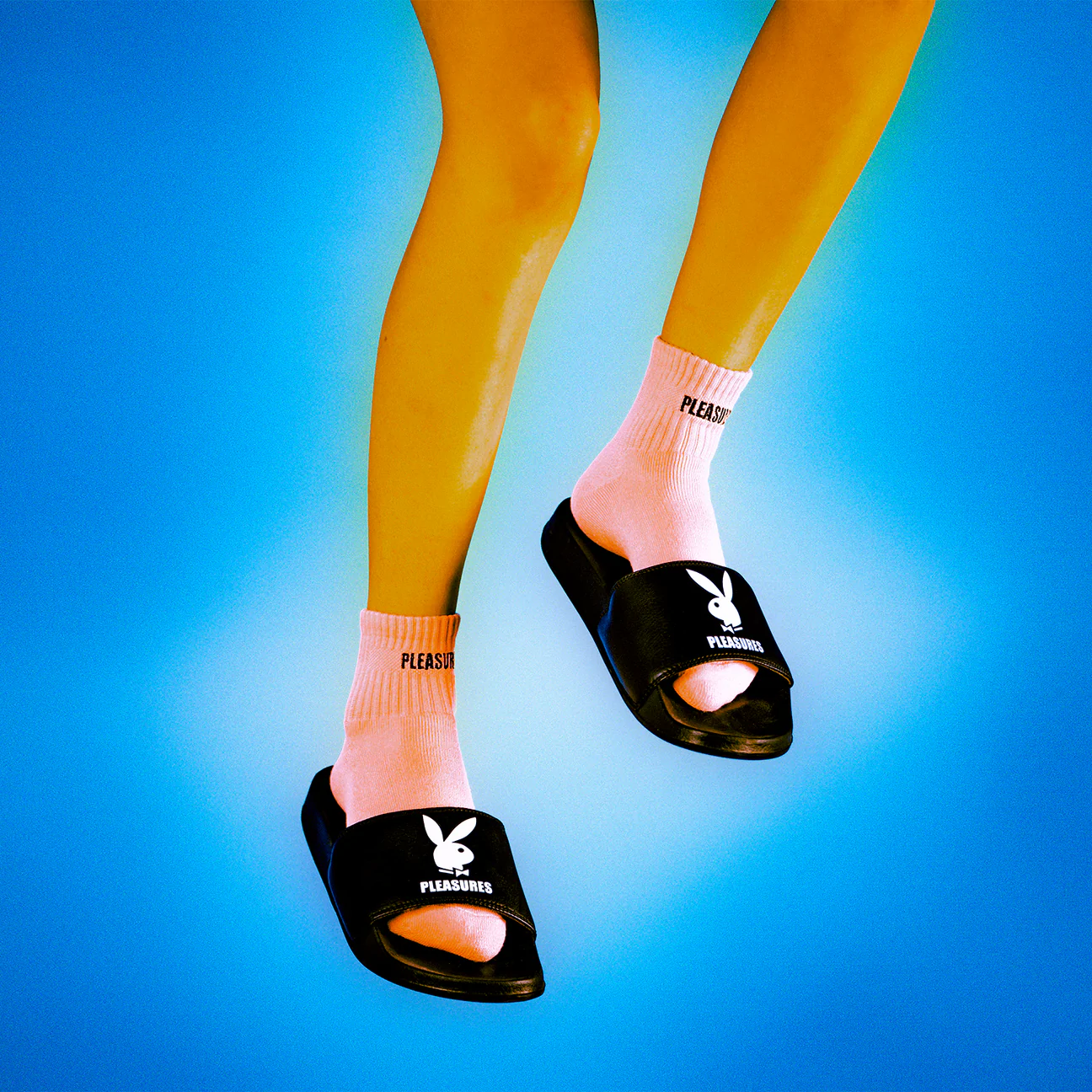 PLEASURES BLACK PLAYBOY SLIDES