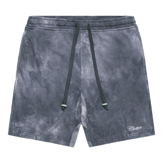 CLOTTEE SCRIPT TIE DYE SWEATSHORT