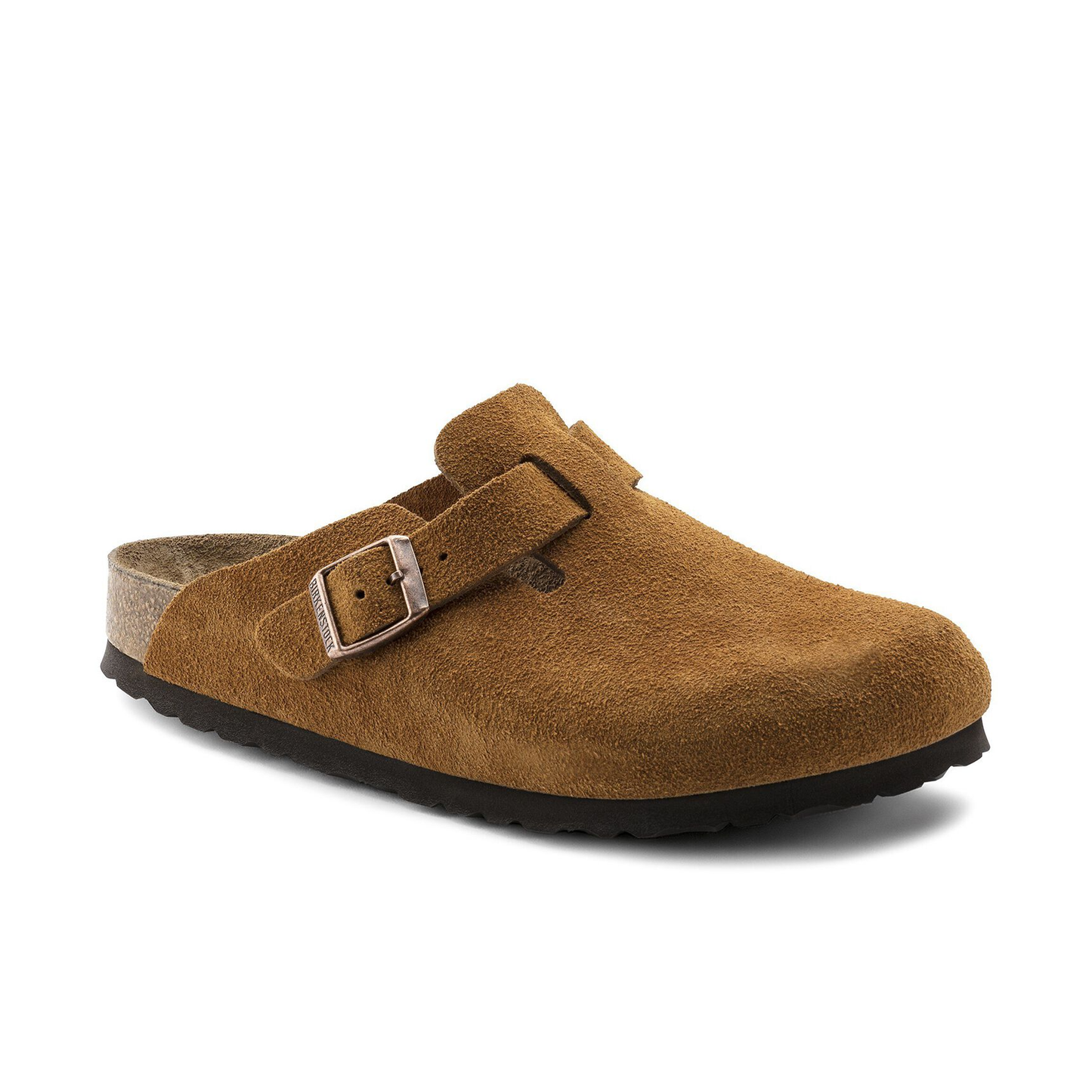 BIRKENSTOCK BOSTON SOFT FOOTBED SUEDE LEATHER MINK