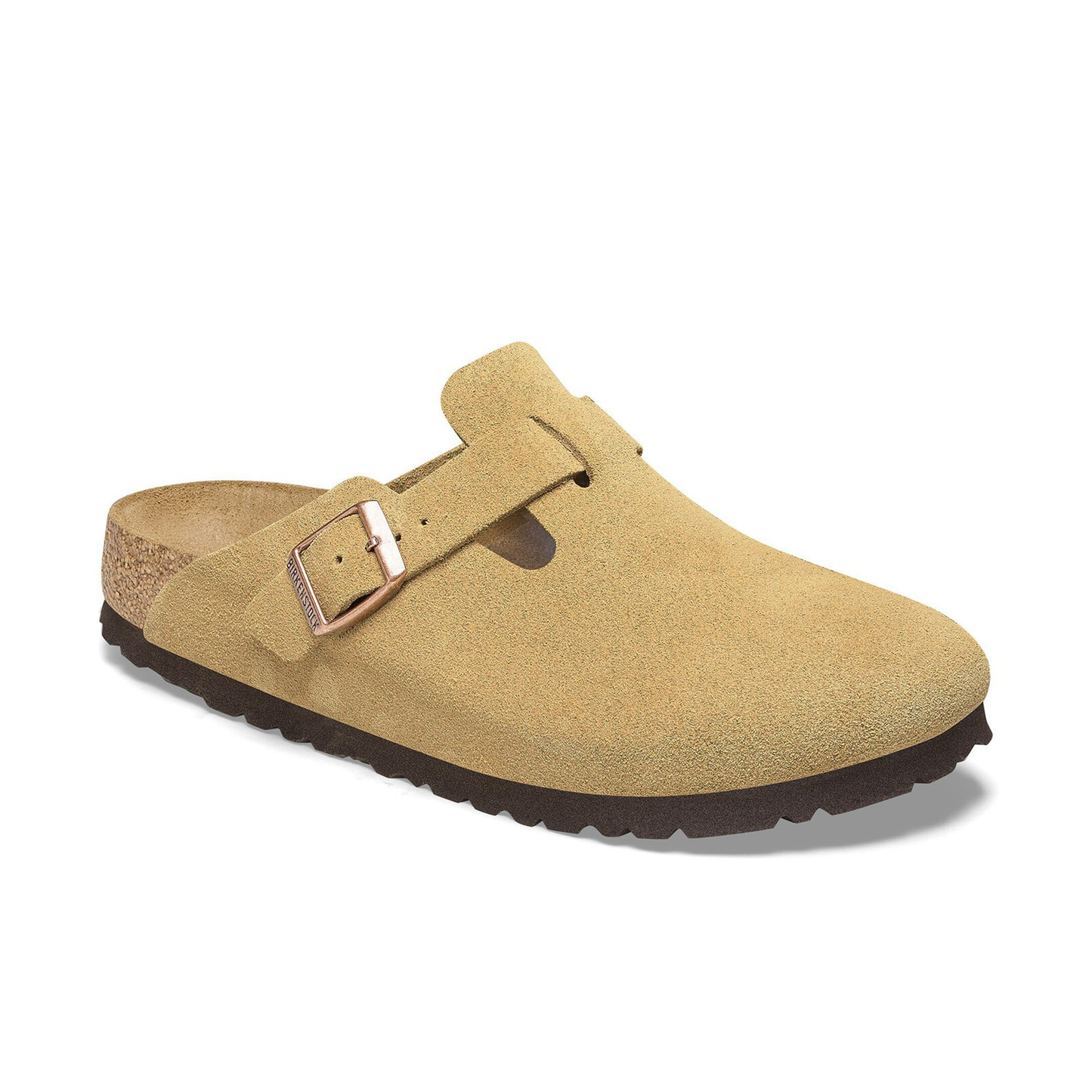 BIRKENSTOCK BOSTON SUEDE LEATHER LATTE (NARROW)