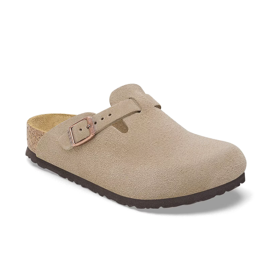 BIRKENSTOCK KID'S BOSON SUEDE LEATHER TAUPE
