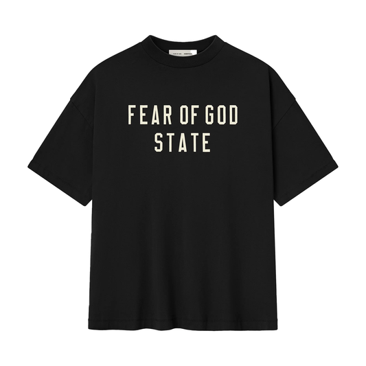 FEAR OF GOD ESSENTIALS 90'S FIT TEE JET BLACK