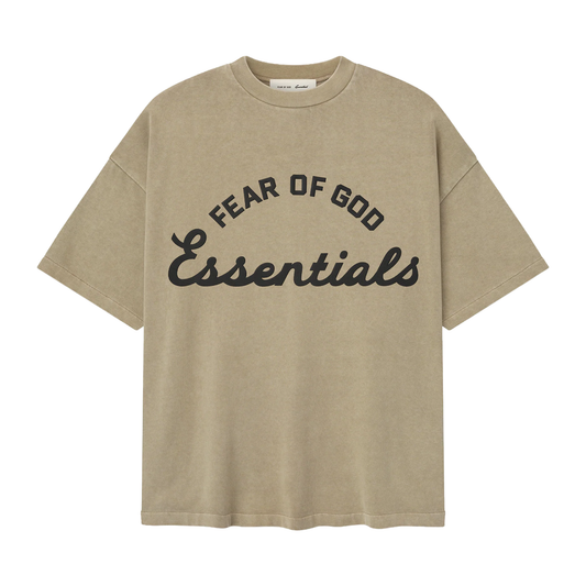 FEAR OF GOD ESSENTIALS TRAINING 90'S SHORT SLEEVE TEE FADED DUNE