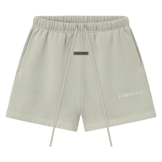FEAR OF GOD ESSENTIALS SOCCER FLEECE SHORTS ABBEY STONE