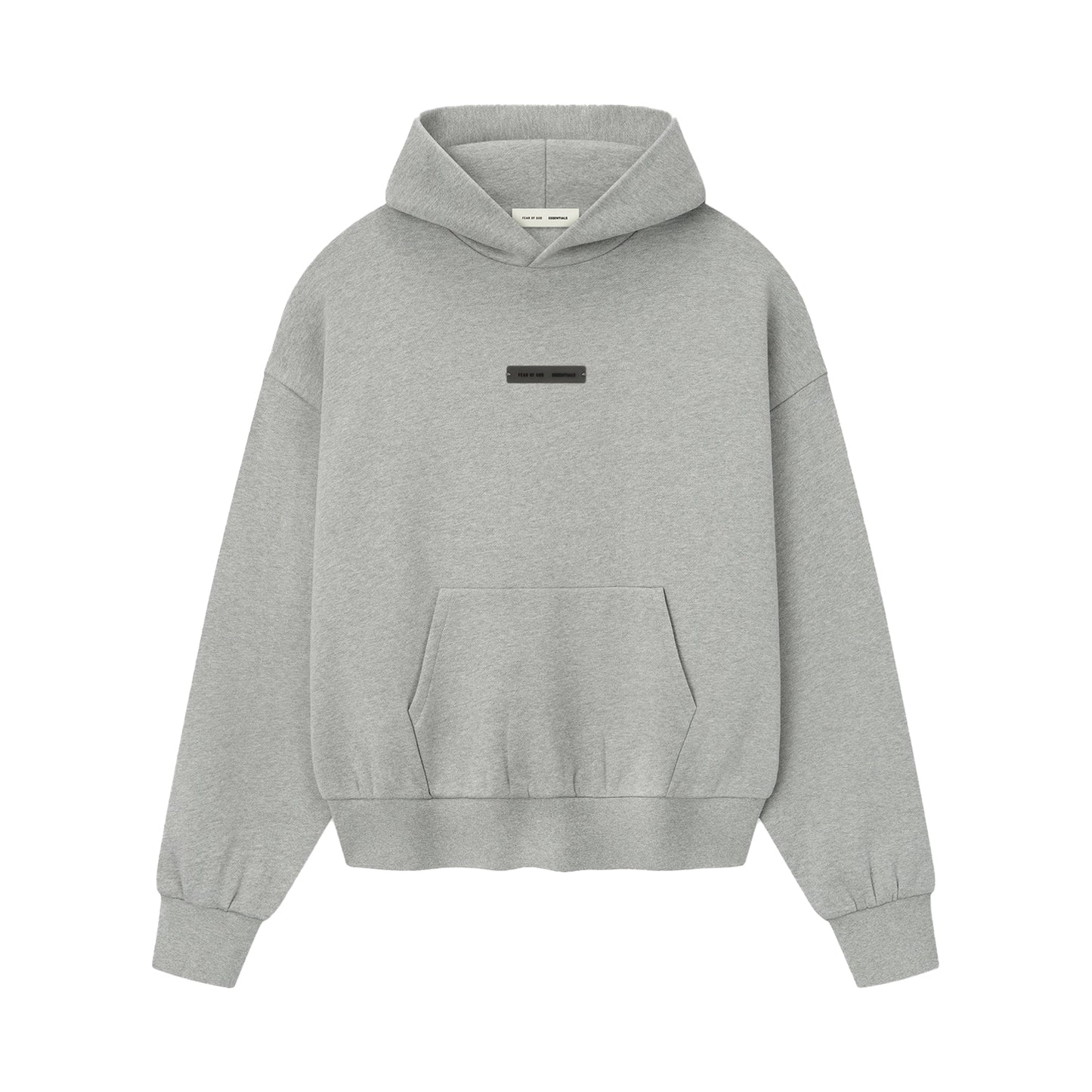FEAR OF GOD ESSENTIALS CLASSIC FLEECE HOODIE CONCRETE HEATHER