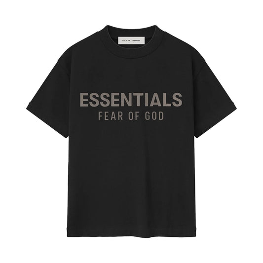 FEAR OF GOD ESSENTIALS KID'S CLASSIC FIT TEE JET BLACK