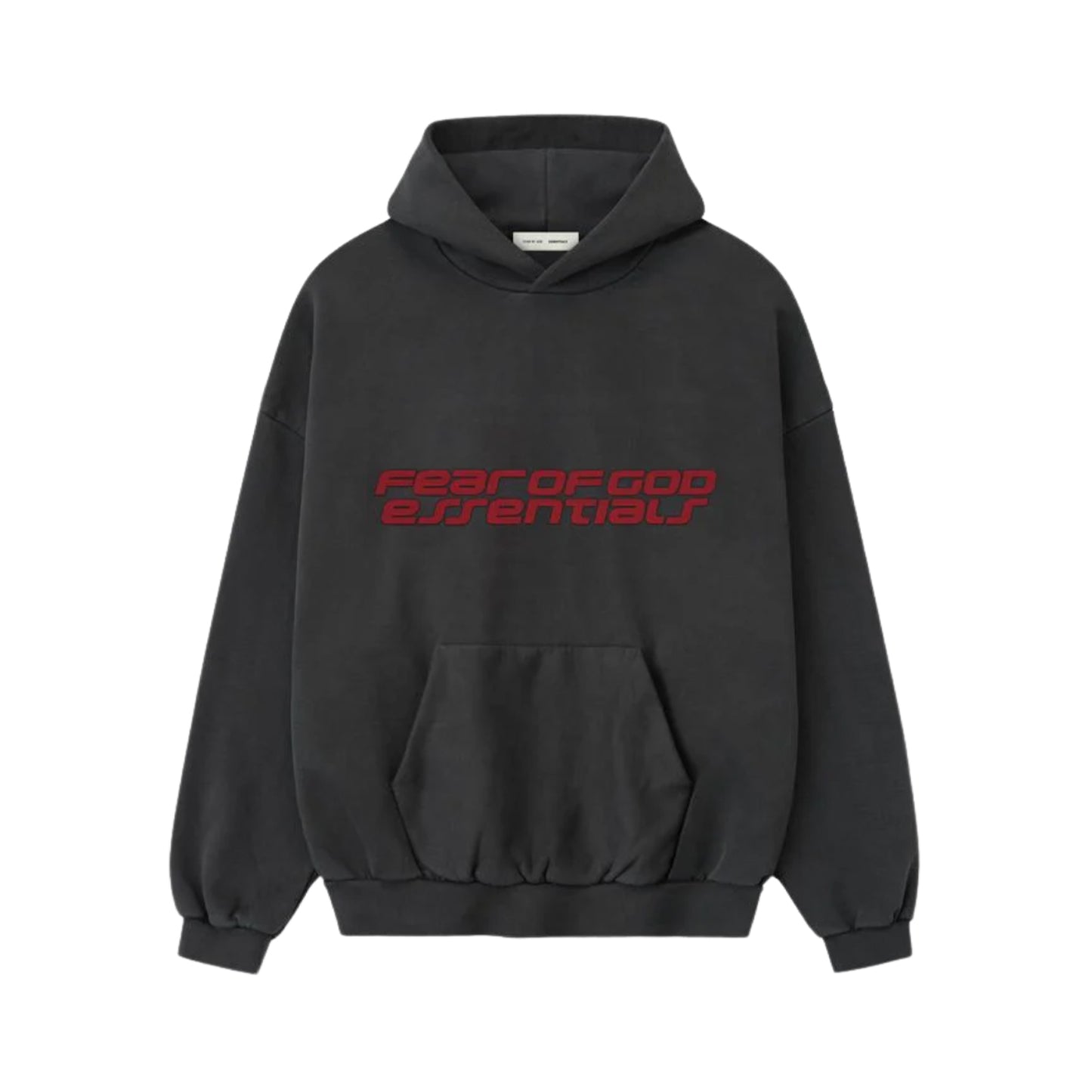 FEAR OF GOD ESSENTIALS HEAVY FLEECE 90S HOODIE IRON GREY