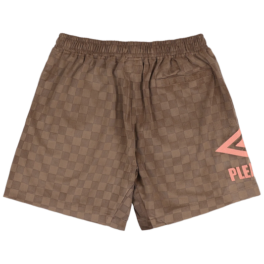 PLEASURES CLASSIC UMBRO SHORTS BROWN