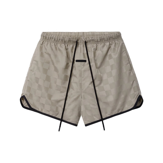 FEAR OF GOD ESSENTIAL NYLON CHECKERED GYM SHORT SEAL
