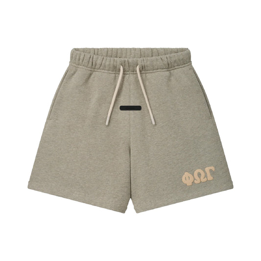 FEAR OF GOD ESSENTIALS KIDS CLASSIC SWEATSHORT SEAL HEATHER
