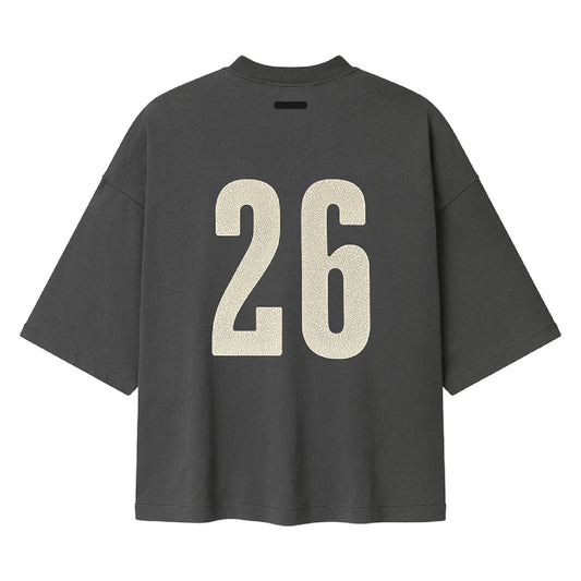 FEAR OF GOD ESSENTIAL MERCH TEE BOXY FIT IRON GREY