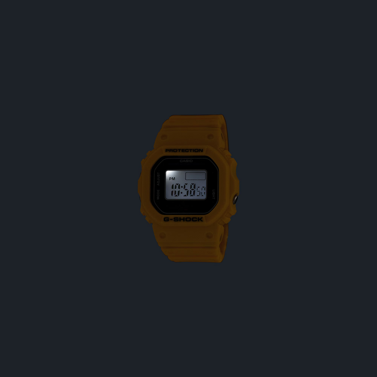 CASIO G-SHOCK NANO RING WATCH 5600 SERIES YELLOW DWN5600-9