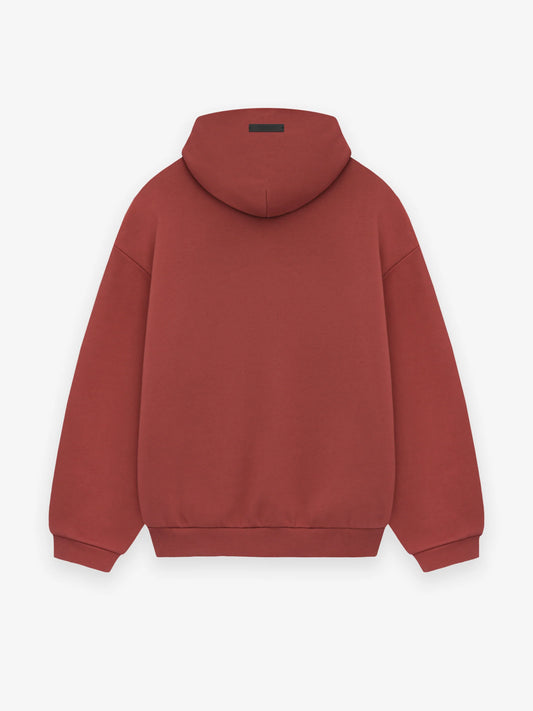 FEAR OF GOD ESSENTIALS FLEECE HOODIE (CRIMSON)