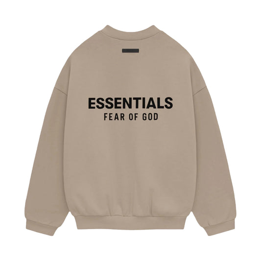 FEAR OF GOD ESSENTIALS FLEECE CREWNECK (DESERT SAND)