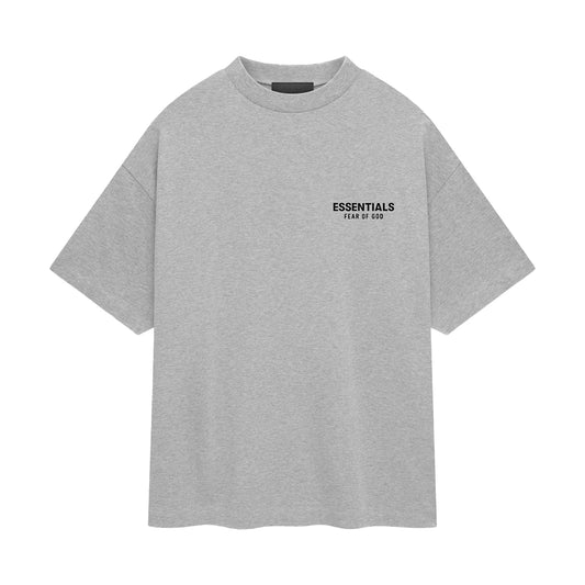 FEAR OF GOD ESSENTIALS JERSEY CREW NECK T-SHIRT (LIGHT HEATHER GRAY)