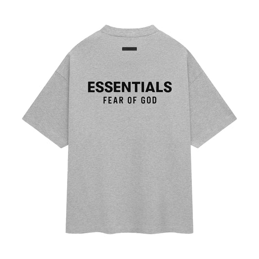 FEAR OF GOD ESSENTIALS JERSEY CREW NECK T-SHIRT (LIGHT HEATHER GRAY)