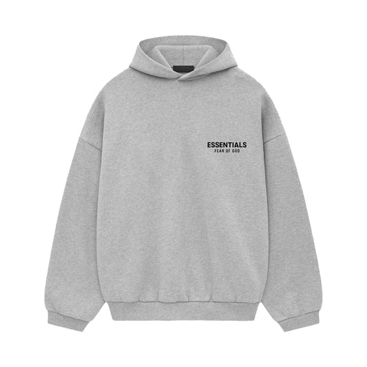 FEAR OF GOD ESSENTIALS FLEECE HOODIE (LIGHT HEATHER GRAY)