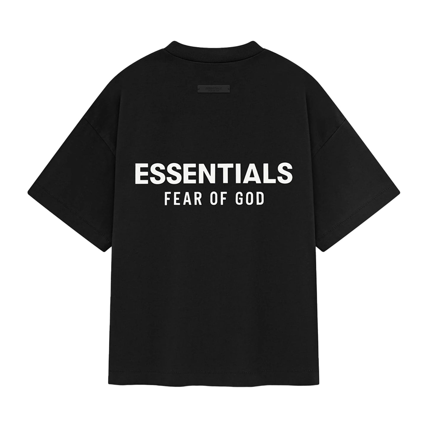 FEAR OF GOD ESSENTIALS KID'S JERSEY CREW NECK T-SHIRT (BLACK)