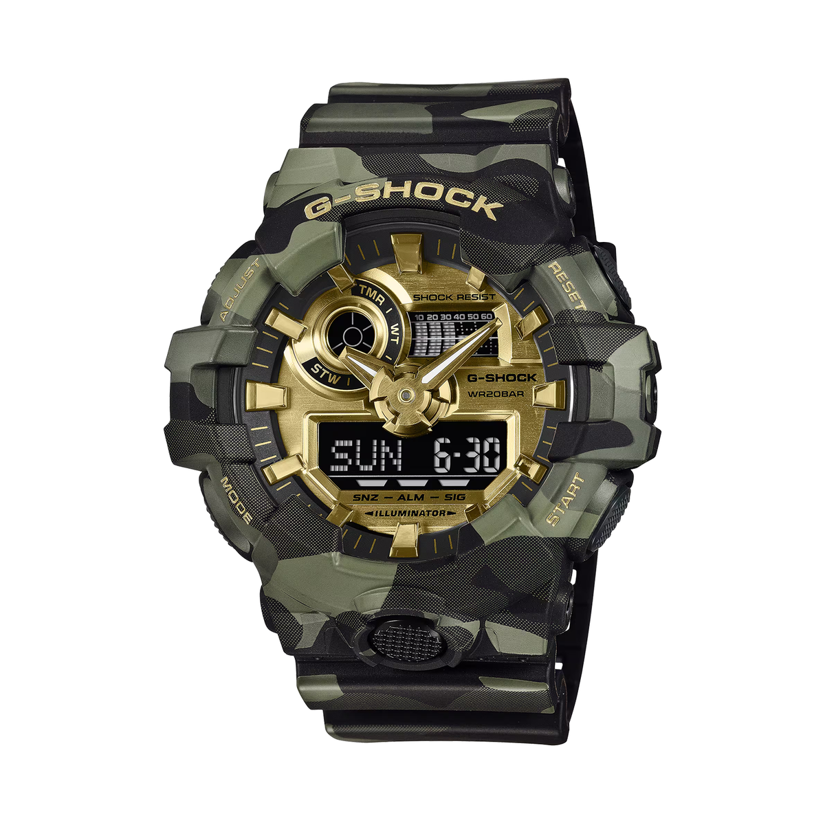 G-SHOCK ANALOG DIGITAL CAMO/GOLD GA700CMG-3A