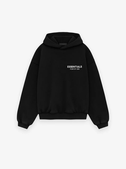 FEAR OF GOD ESSENTIALS KID'S FLEECE HOODIE (BLACK)