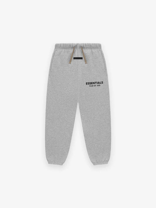 FEAR OF GOD ESSENTIALS KID'S FLEECE ESSENTIAL SWEATPANT (LIGHT HEATHER GRAY)