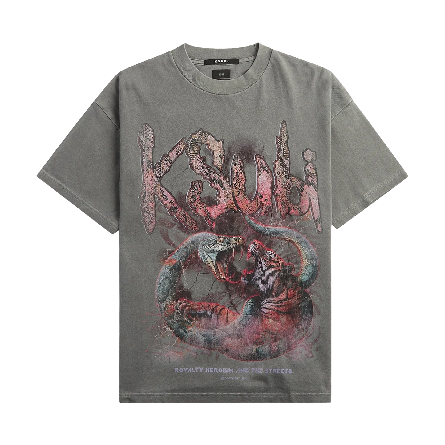 KSUBI KNOTTED EKCESS SS TEE CHARCOAL