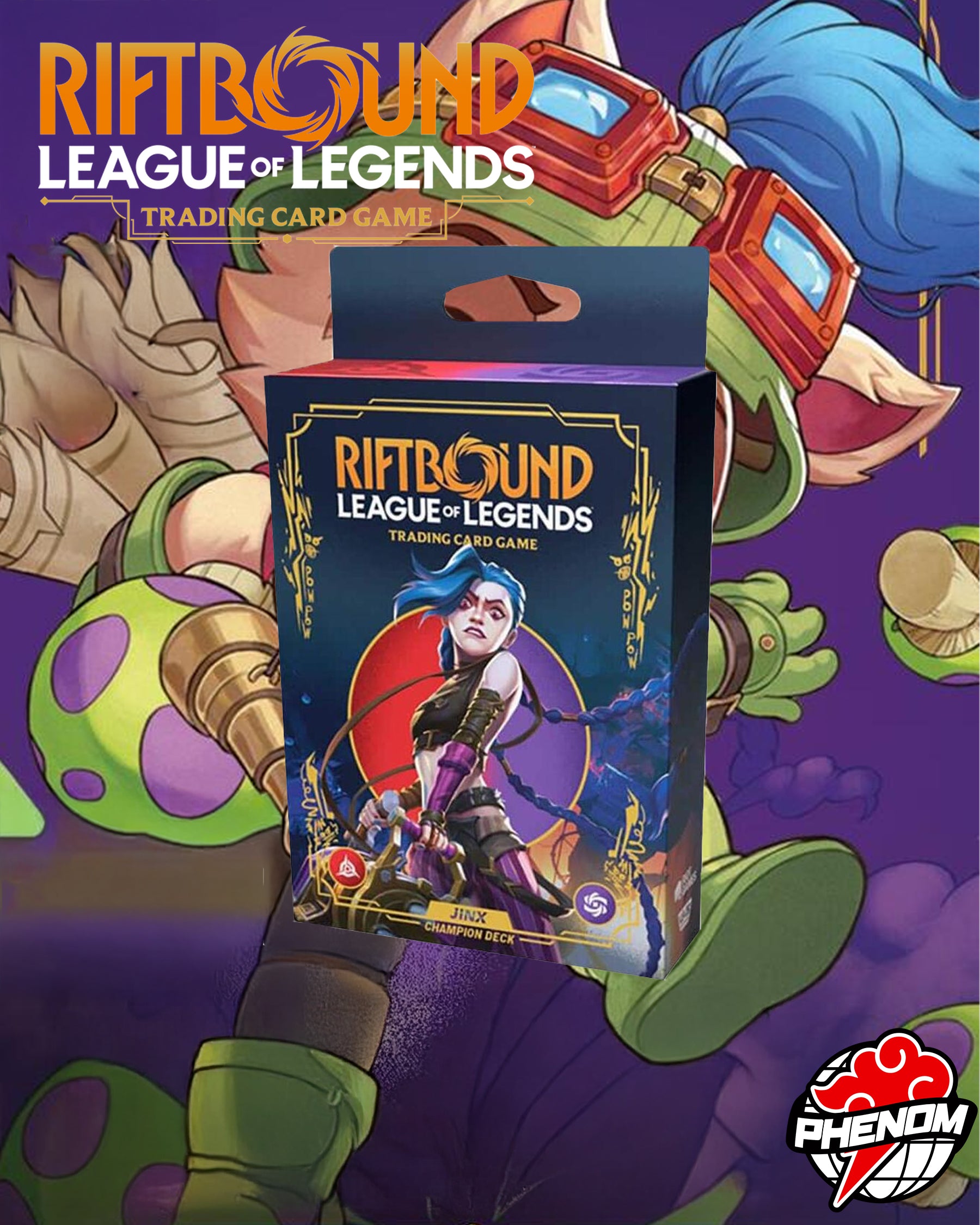 RIFTBOUND TCG: LEAGUE OF LEGENDS: SET 1 ORIGINS CHAMPION DECK: JINX ...