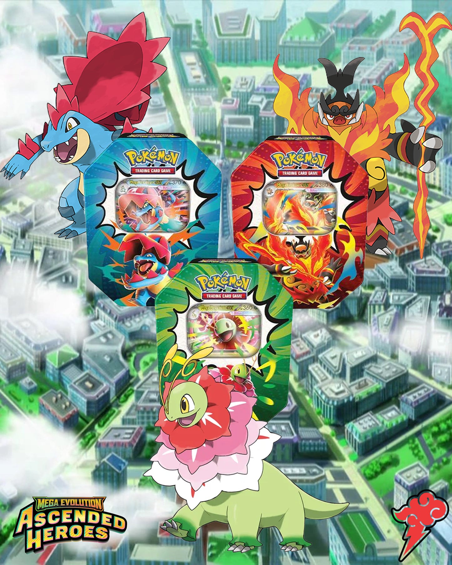 POKEMON TCG: ASCENDED HEROES MEGA TIN - ME2.5 ASCENDED HEROES