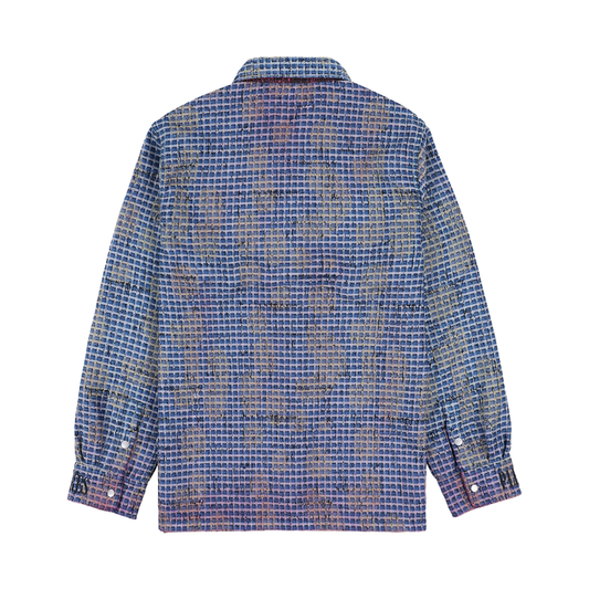 PLEASURES OPERATOR REVERSIBLE OVERSHIRT BLUE