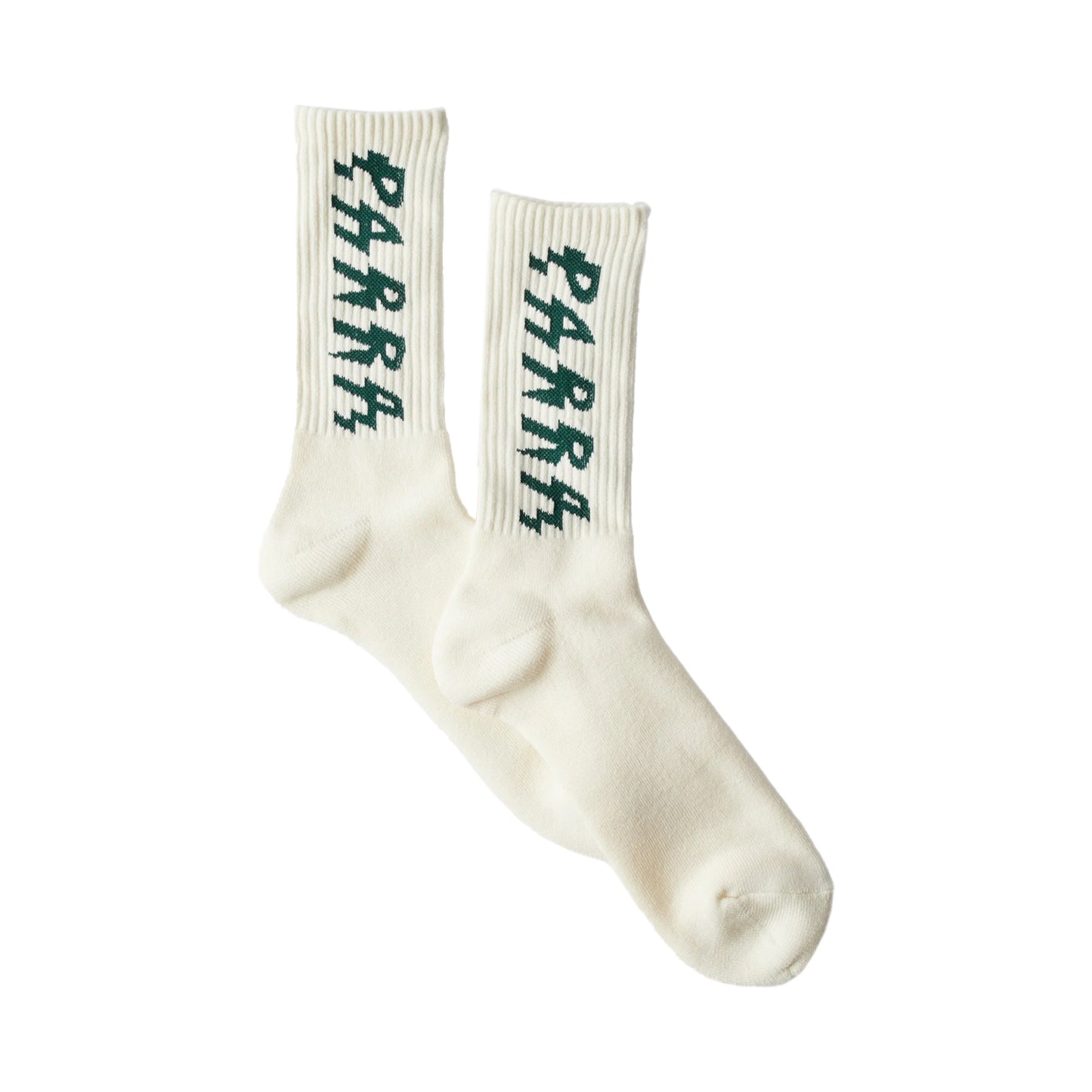 PARRA SHOCKER LOGO CREW SOCKS WHITE/GREEN