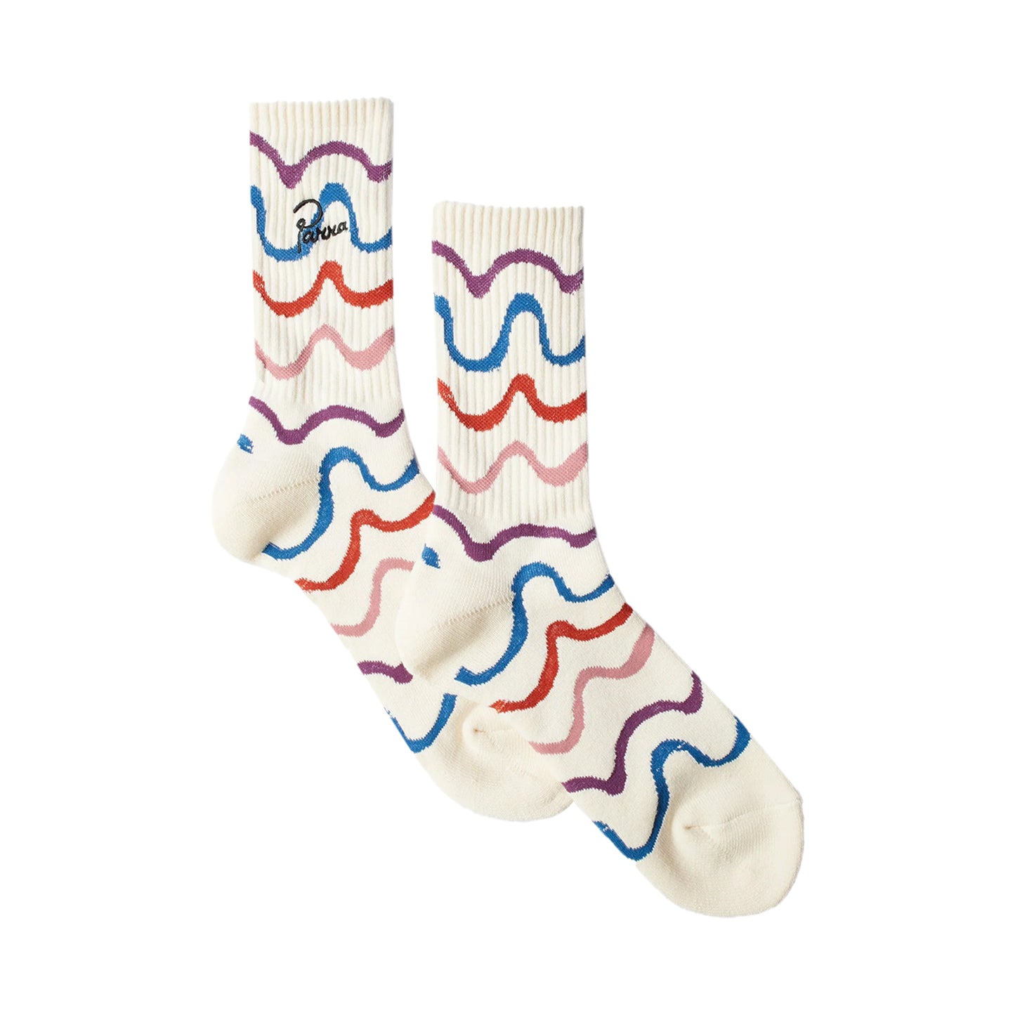 PARRA SOCK WAVE CREW SOCKS OFF WHITE