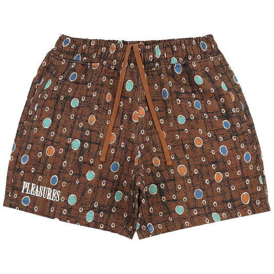 PLEASURES BROWN COFFER SHORTS