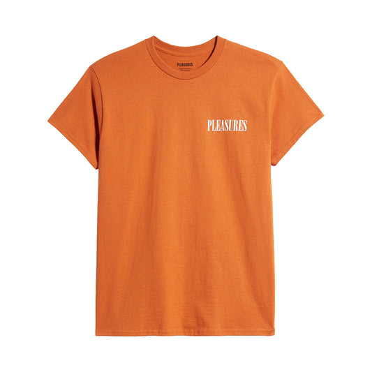 PLEASURES VERTICAL T-SHIRT ORANGE