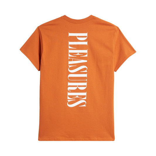 PLEASURES VERTICAL T-SHIRT ORANGE