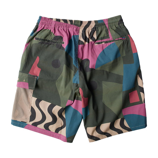 PARRA DISTORTED CAMO SHORTS PINK