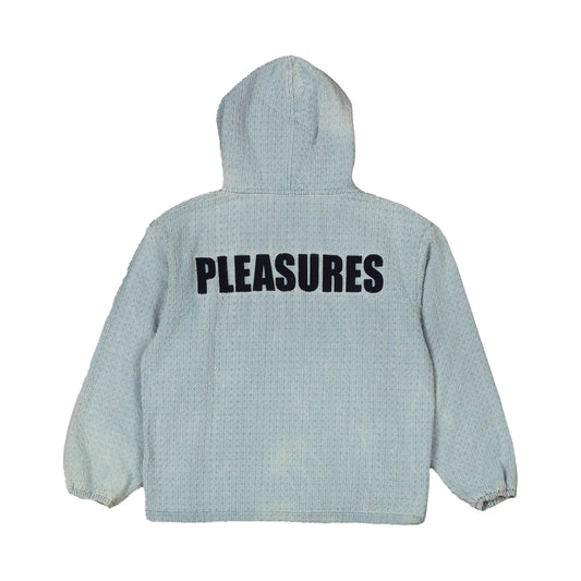 PLEASURES EXPAND PONCHO HOODIE BLUE