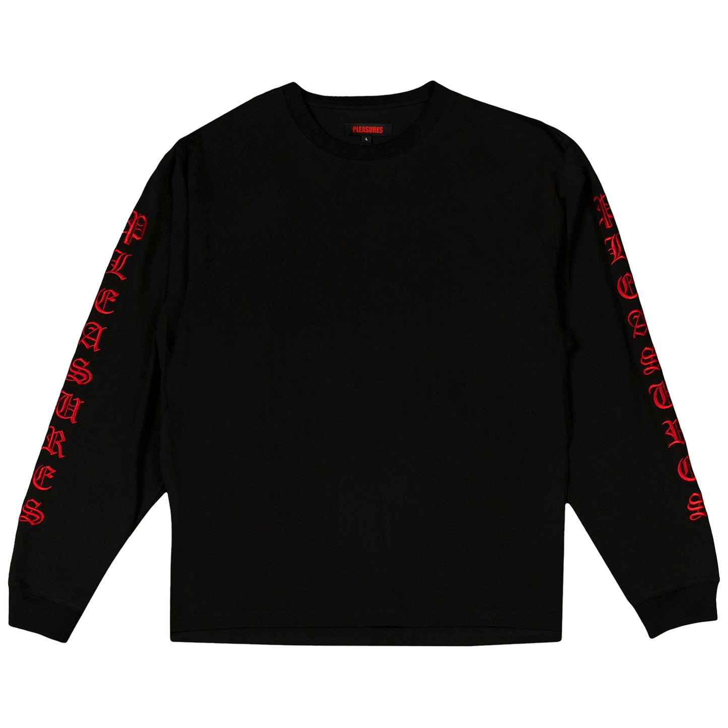 PLEASURES OE HEAVYWEIGHT LONG SLEEVE TEE BLACK