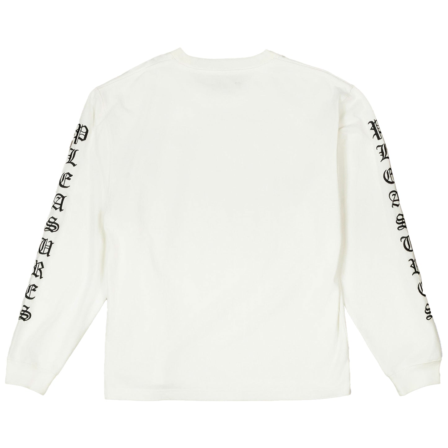 PLEASURES OE HEAVYWEIGHT LONG SLEEVE TEE WHITE