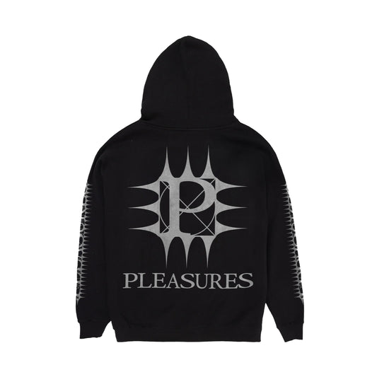 PLEASURES SPIKE ZIP HOODIE BLACK