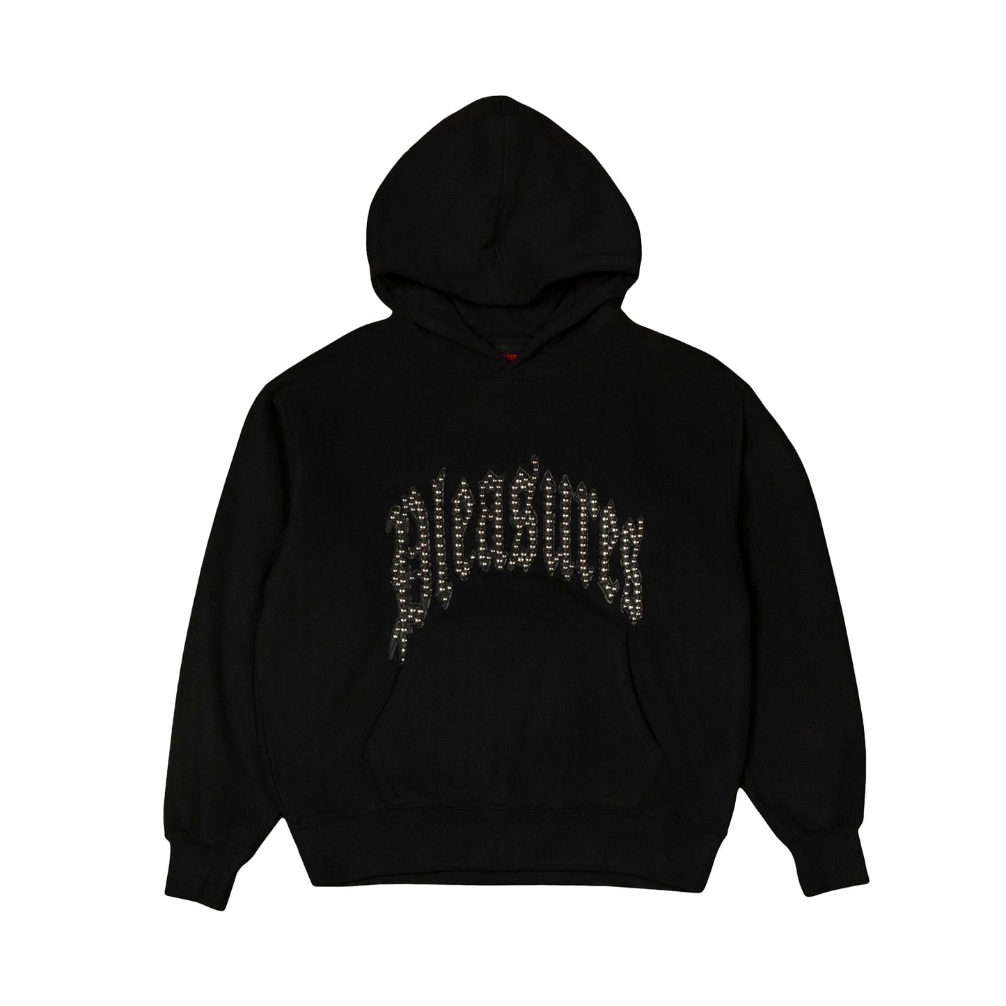 PLEASURES TWITCH STUDDED HOODIE BLACK