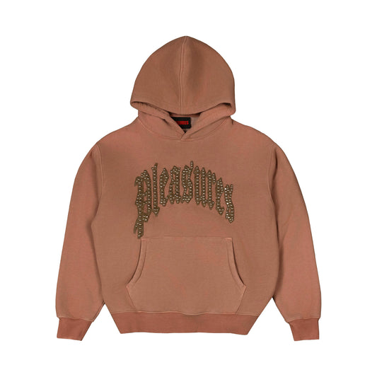 PLEASURES TWITCH STUDDED HOODIE CLAY