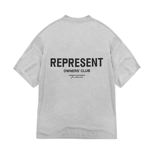 REPRESENT OWNER'S CLUB T-SHIRT ASH GREY/BLACK