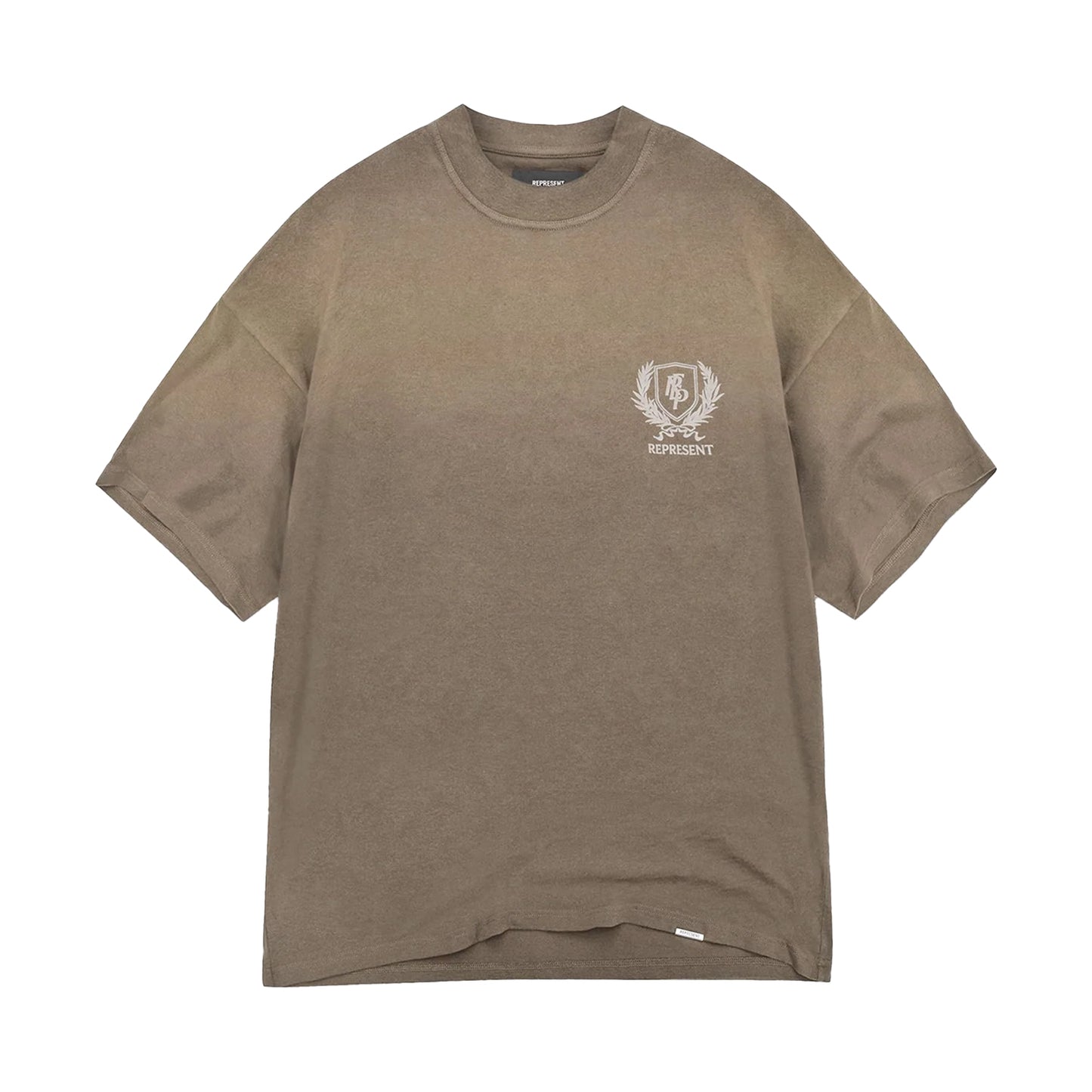 REPRESENT CREST T SHIRT DARK TAUPE