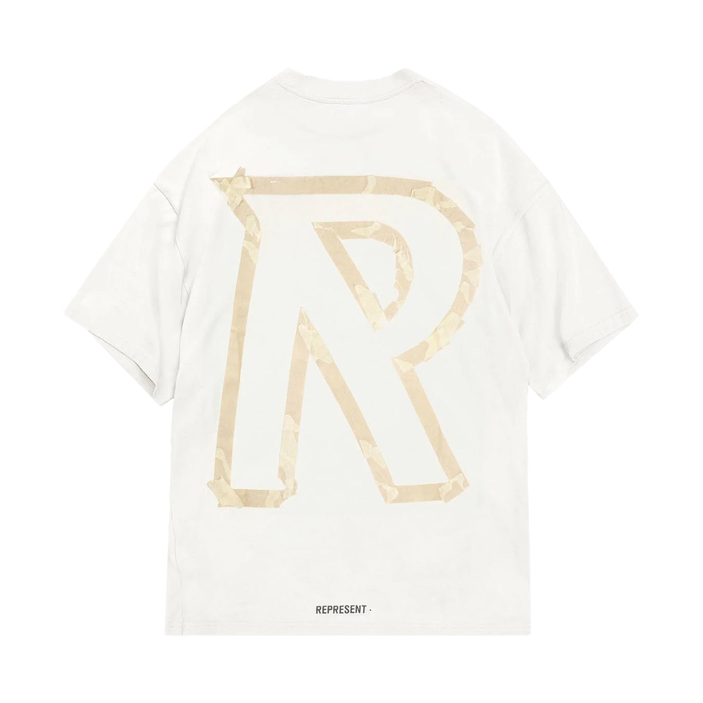 REPRESENT MASKING TAPE INITIAL T-SHIRT FLAT WHITE