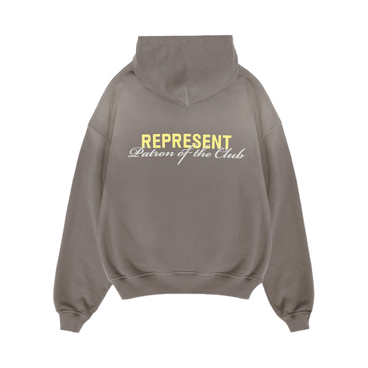 REPRESENT PATRON OF THE CLUB HOODIE WASHED OLIVE