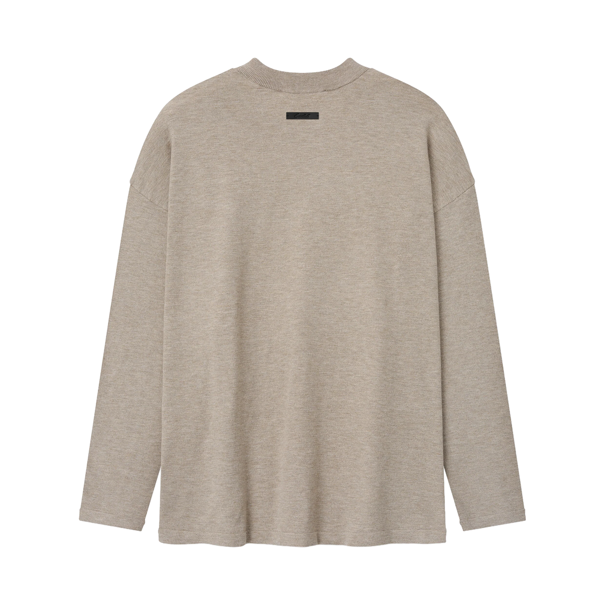 FEAR OF GOD ESSENTIAL SOFT KNIT LONG SLEEVE TEE SEAL HEATHER