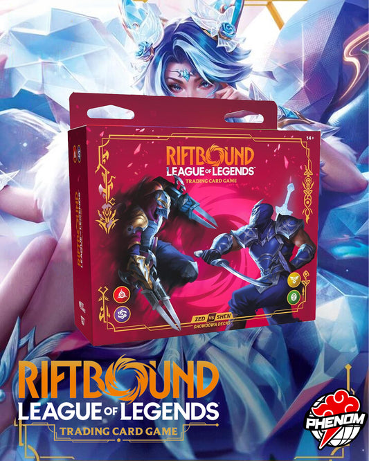 RIFTBOUND TCG: LEAGUE OF LEGENDS: SET 4 VENDETTA: SHOWDOWN DECKS: ZED VERSUS SHEN