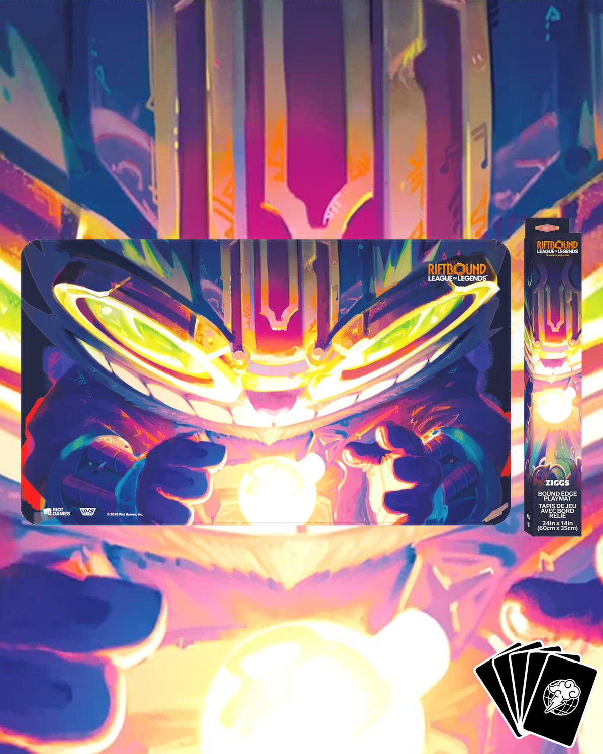 RIFTBOUND TCG: LEAGUE OF LEGENDS: SET 5 RADIANCE PLAYMAT 2: ZIGGS HEXPLOSIVES EXPERT