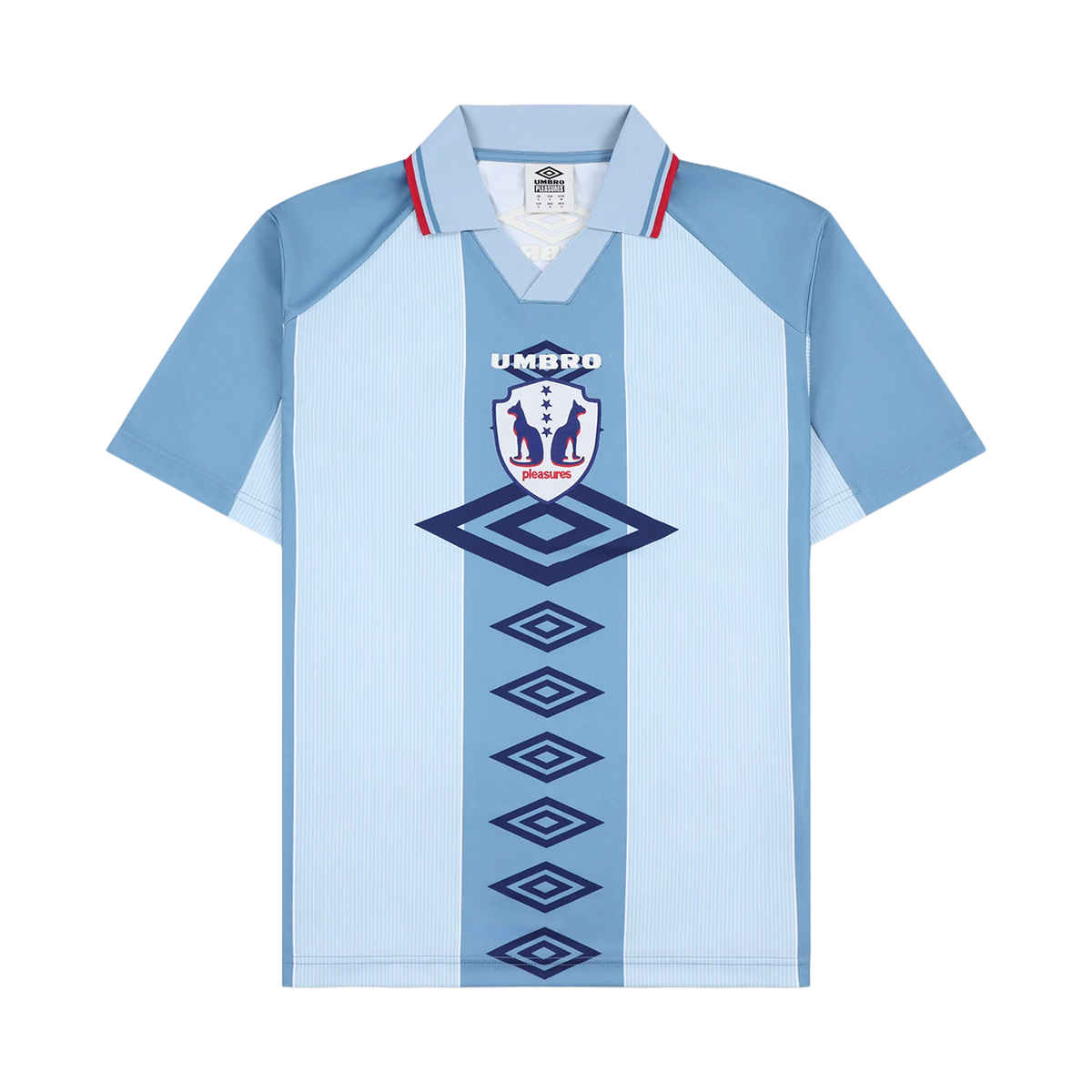 PLEASURES TWO CATS UMBRO JERSEY BLUE
