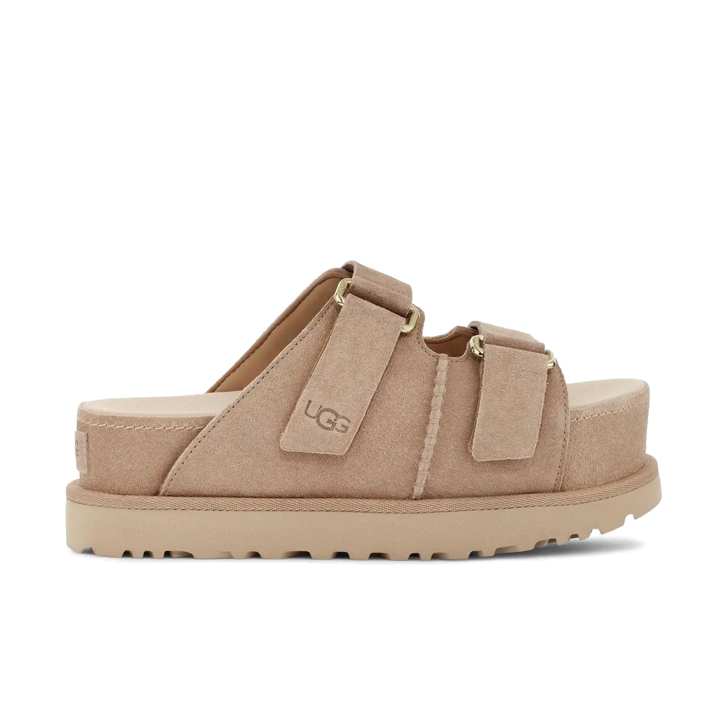 UGG WOMEN'S GOLDENSTAR HI SLIDE SAND